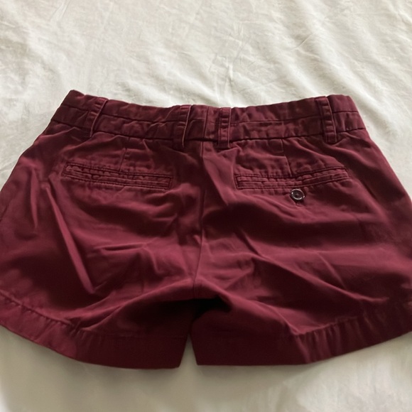 J Crew chino 4” shorts burgundy/wine color size 00 - Picture 4 of 4